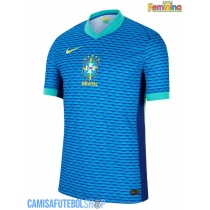 Camisa de time de futebol Brasil Replicas 2º Equipamento Feminina Copa America 2024 Manga Curta